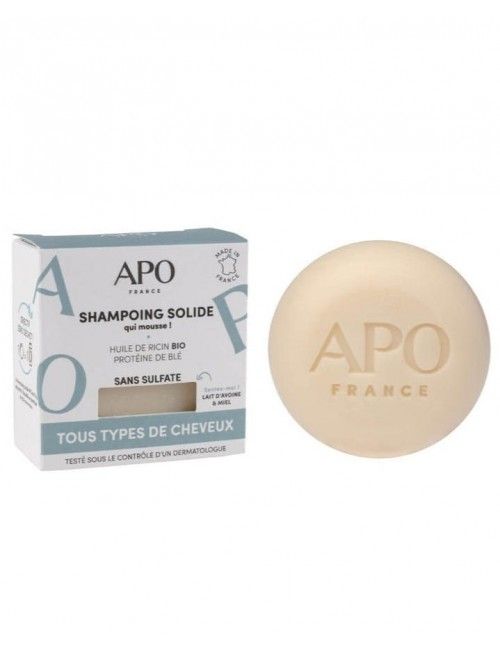 Shampoing solide Apo France Shampoing solide – Tous types de cheveux pas cher  BA eShop