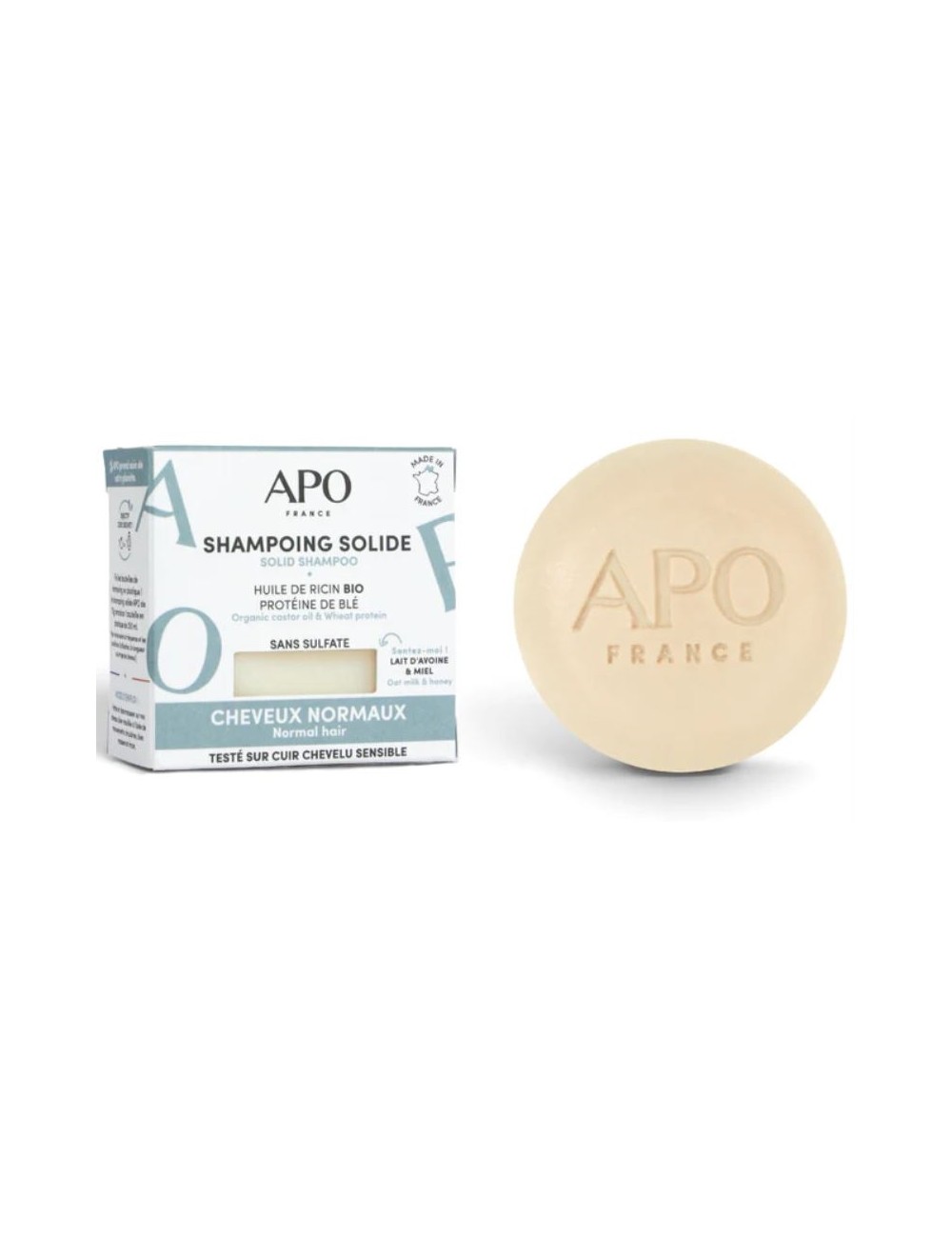Shampoing solide Apo France Shampoing solide – Cheveux normaux pas cher  BA eShop