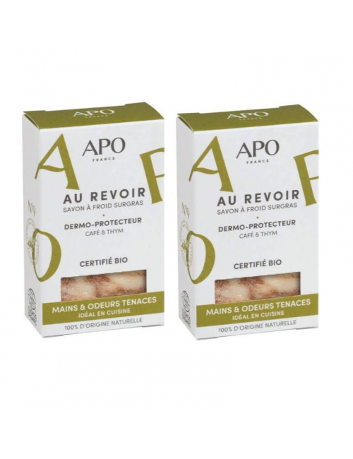 Savon solide Apo France Lot de 2 savons à froid surgras - Au revoir pas cher  BA eShop